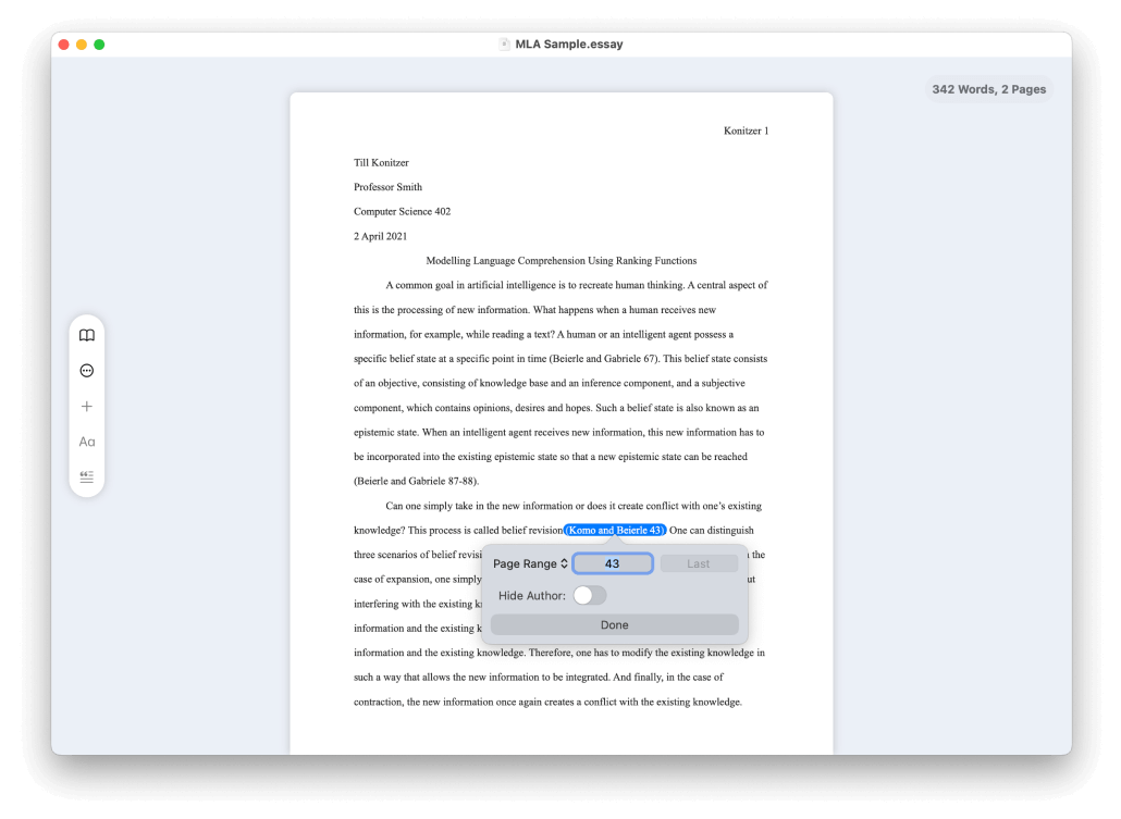 example essay